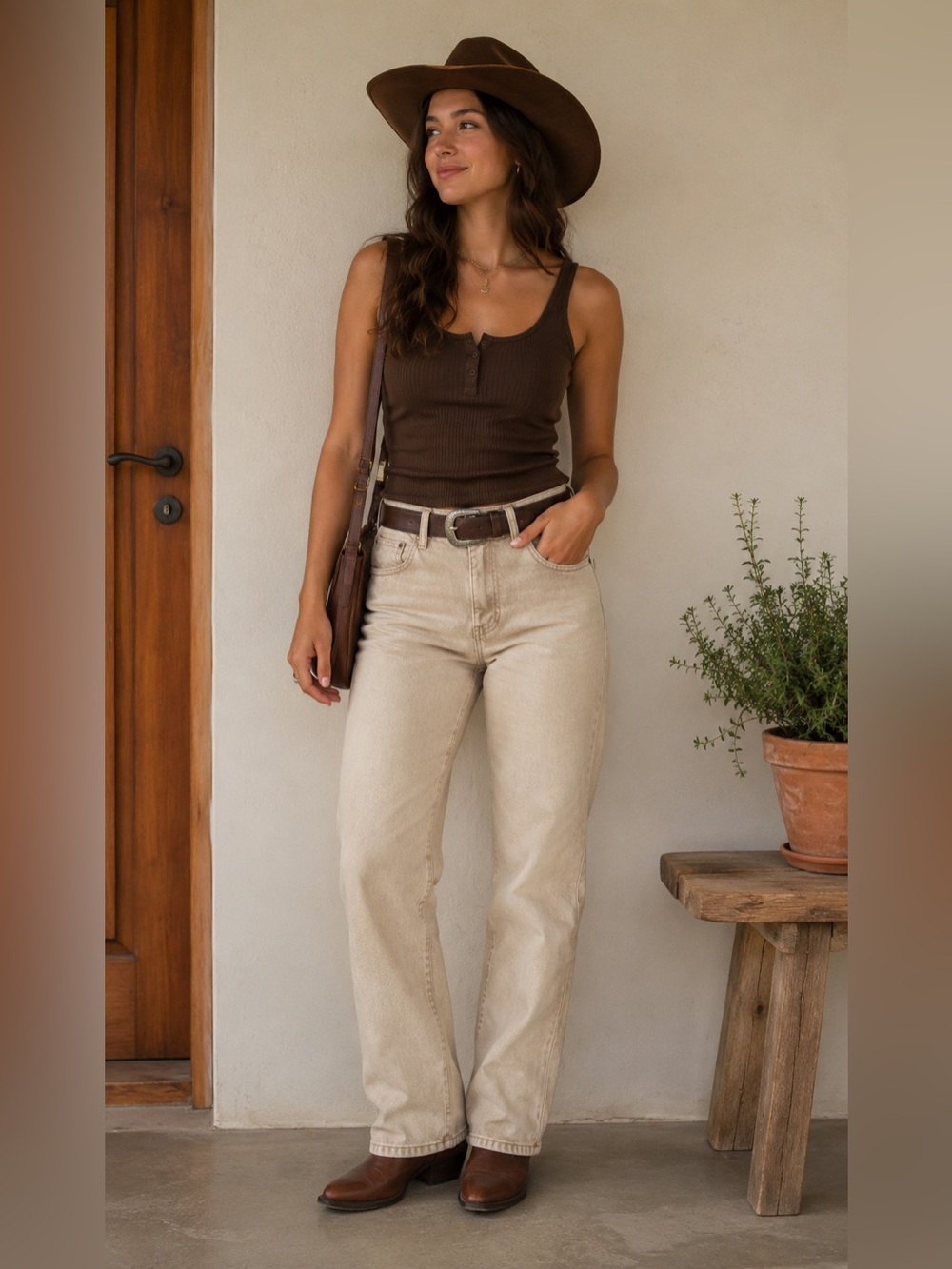 Wrangler Aura Women's Khaki Colour Bootcut Jeans Size 8 -Rodeo Calgary Stampede